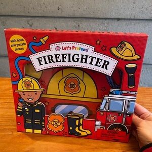 Firefighter Book with Puzzle Pieces